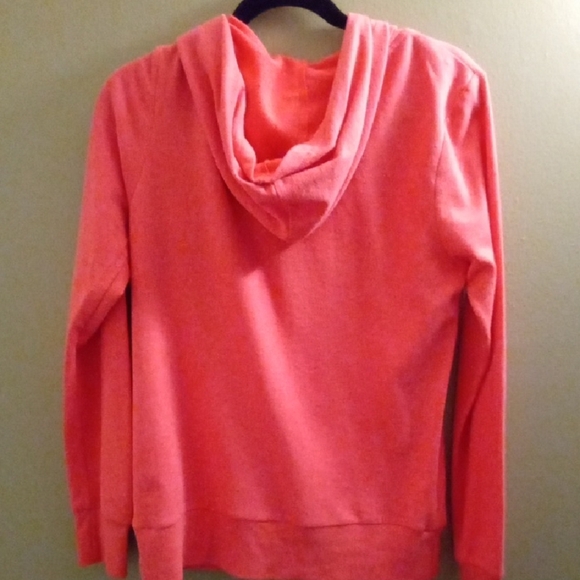 Womans L Hurley Coral Zip-Up Hoodie Atheticwear Lightweight - Picture 3 of 3